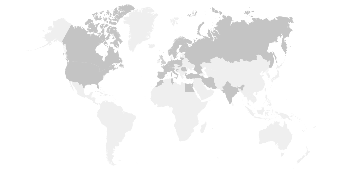 Map of countries where Zipato is used